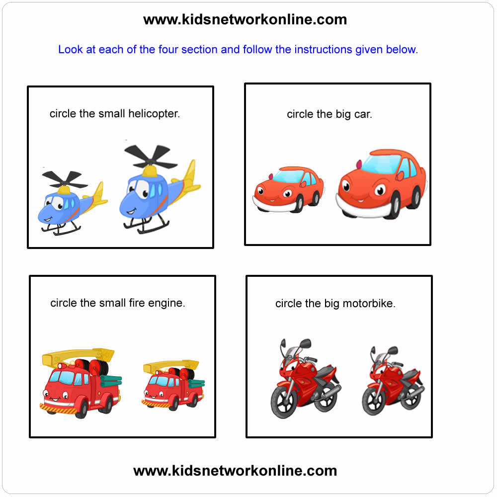 big and small Size worksheet-6