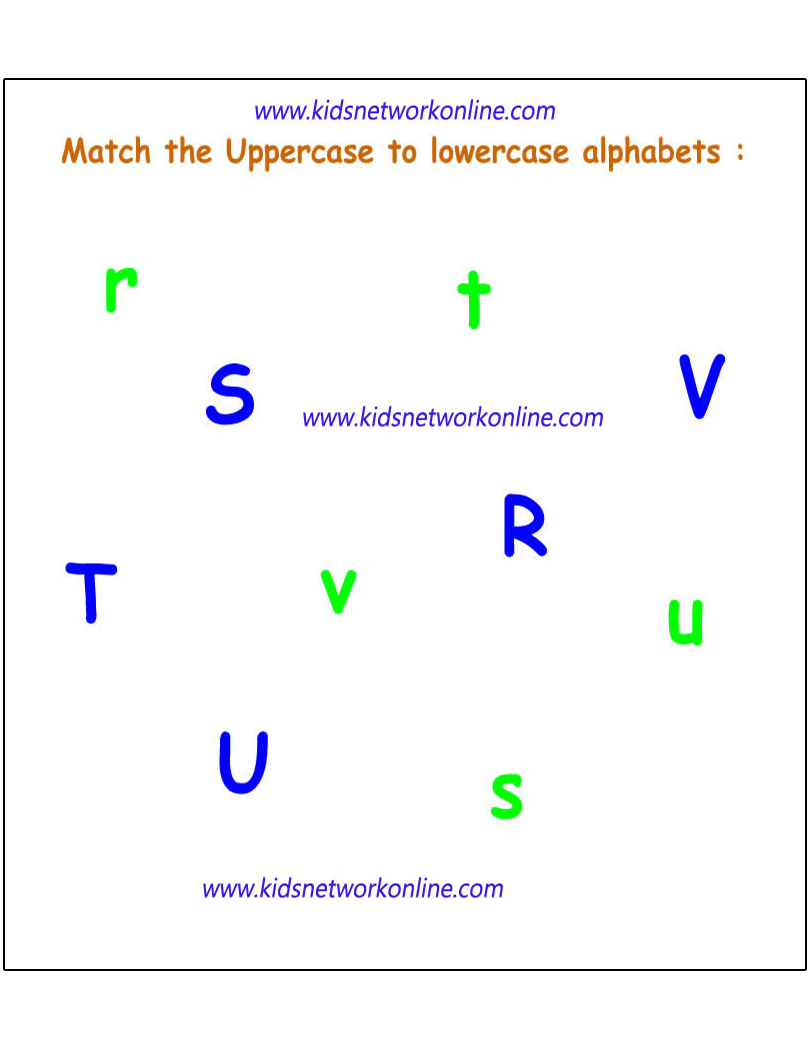 Match Uppercase To Lowercase Letters