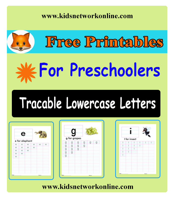 Traceable Lowercase letters for kids