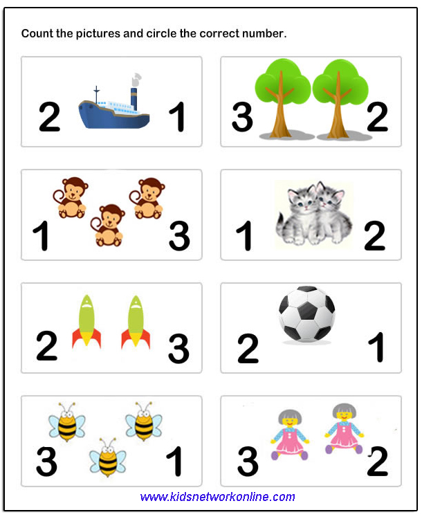 Number Matching Worksheets