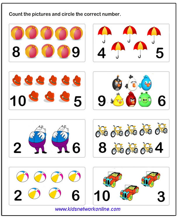 Number Matching Worksheets