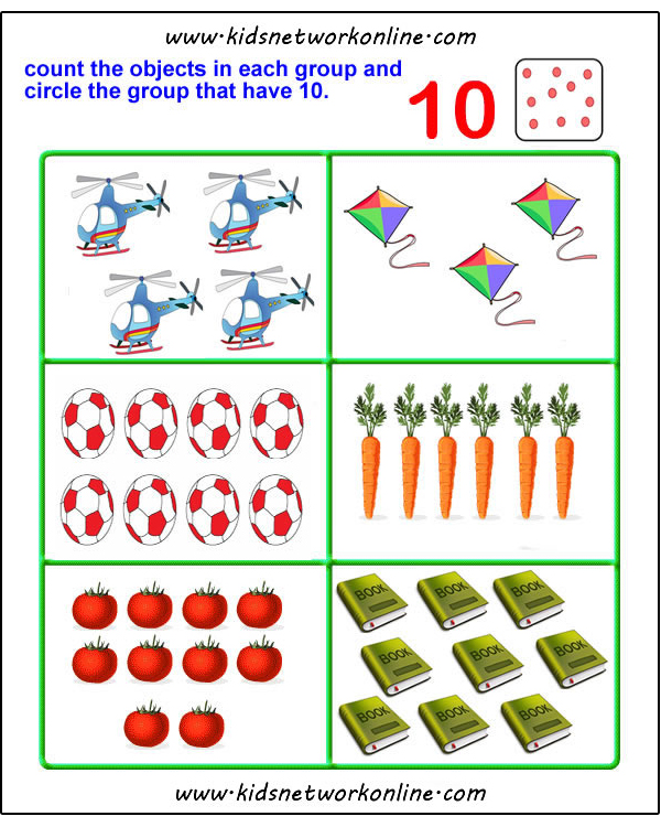 Count and circle Numbers