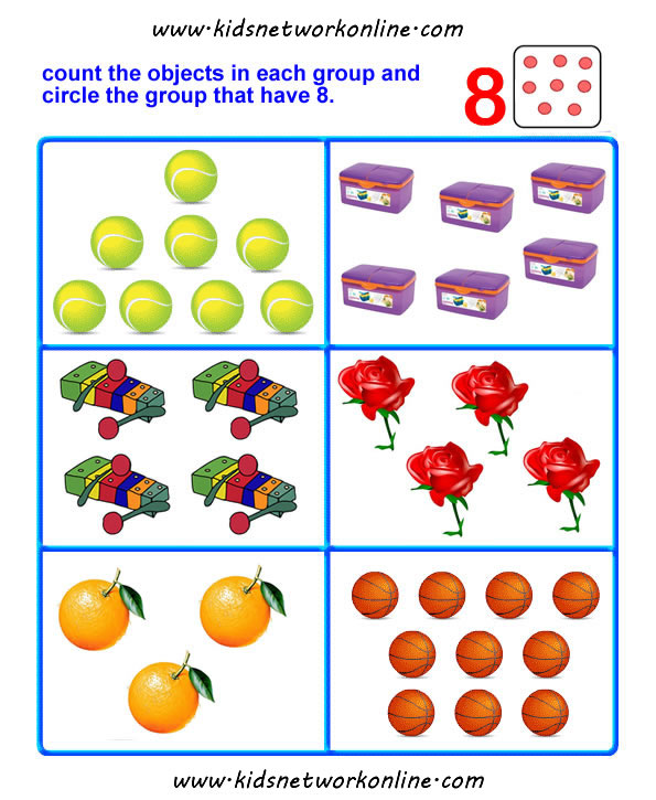 Count and circle Numbers