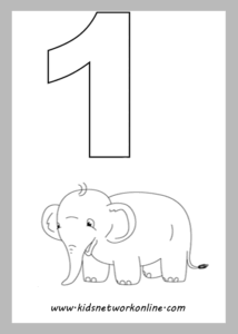 Number 1 coloring worksheet