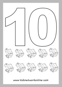 Number 10 coloring worksheet