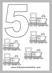 Number 5 coloring worksheet