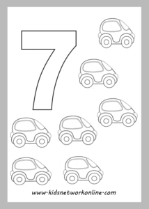 Number 7 coloring worksheet