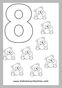 Number 8 coloring worksheet