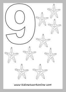 Number 9 coloring worksheet