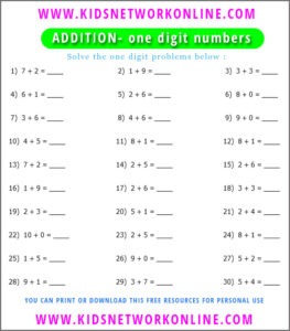 Addition-One-Digit-1
