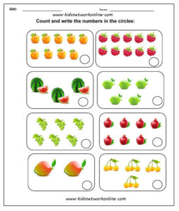 Count and circle the object worksheets
