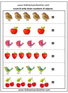 Count and circle the object worksheets