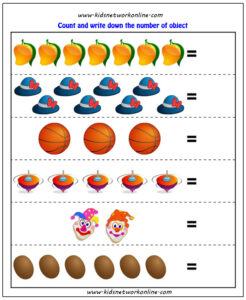 Count and circle the object worksheets