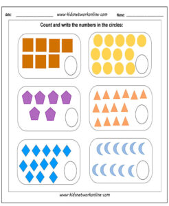 Count and circle the object worksheets