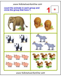 Count and circle the object worksheets
