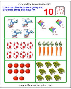 Count and circle the object worksheets