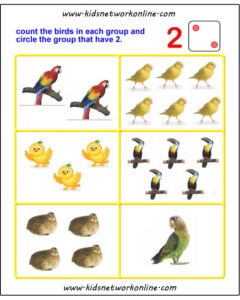Count and circle the object worksheets