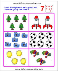 Count and circle the object worksheets